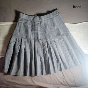 Liz Claiborne Collection pleated midi skirt grey/gray